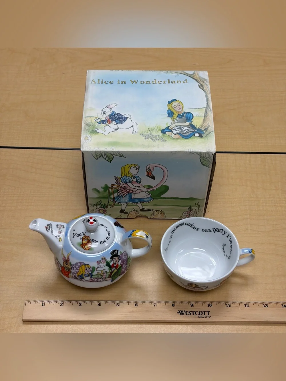 Paul Cardew Alice in Wonderland Tea For One Set Teapot & Cup Cardew Design